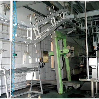 Dual-channel-rail-passing-overhead-conveyors